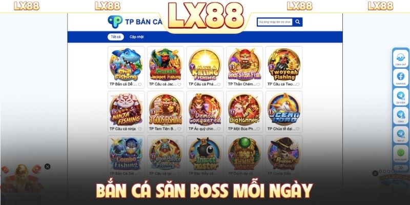 Bắn cá săn boss mỗi ngày