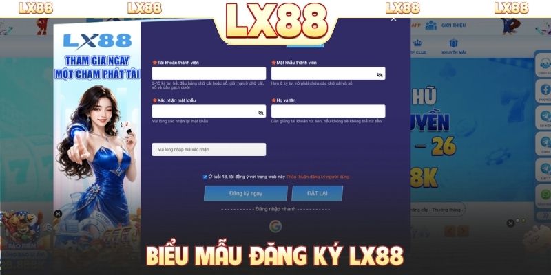 Biểu mẫu đăng ký LX88