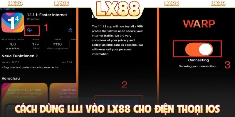 Cách dùng 1.1.1.1 vào LX88 cho điện thoại iOS