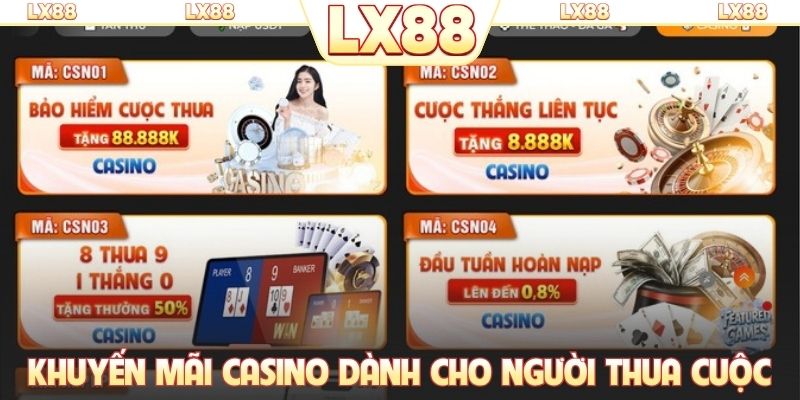 Khuyến mãi casino dành riêng cho người thua cuộc