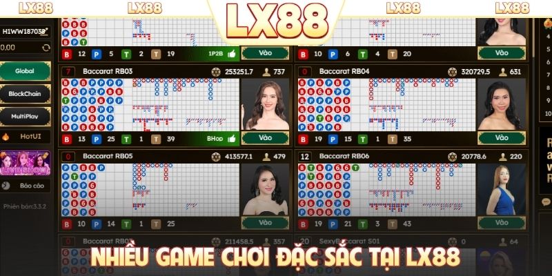 Nhiều game chơi đặc sắc tại LX88