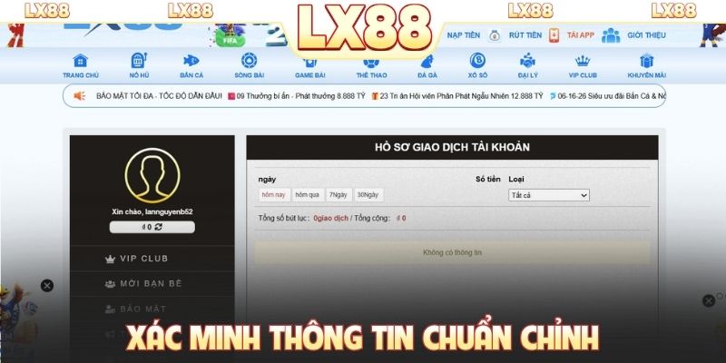 Xác minh thông tin chuẩn chỉnh
